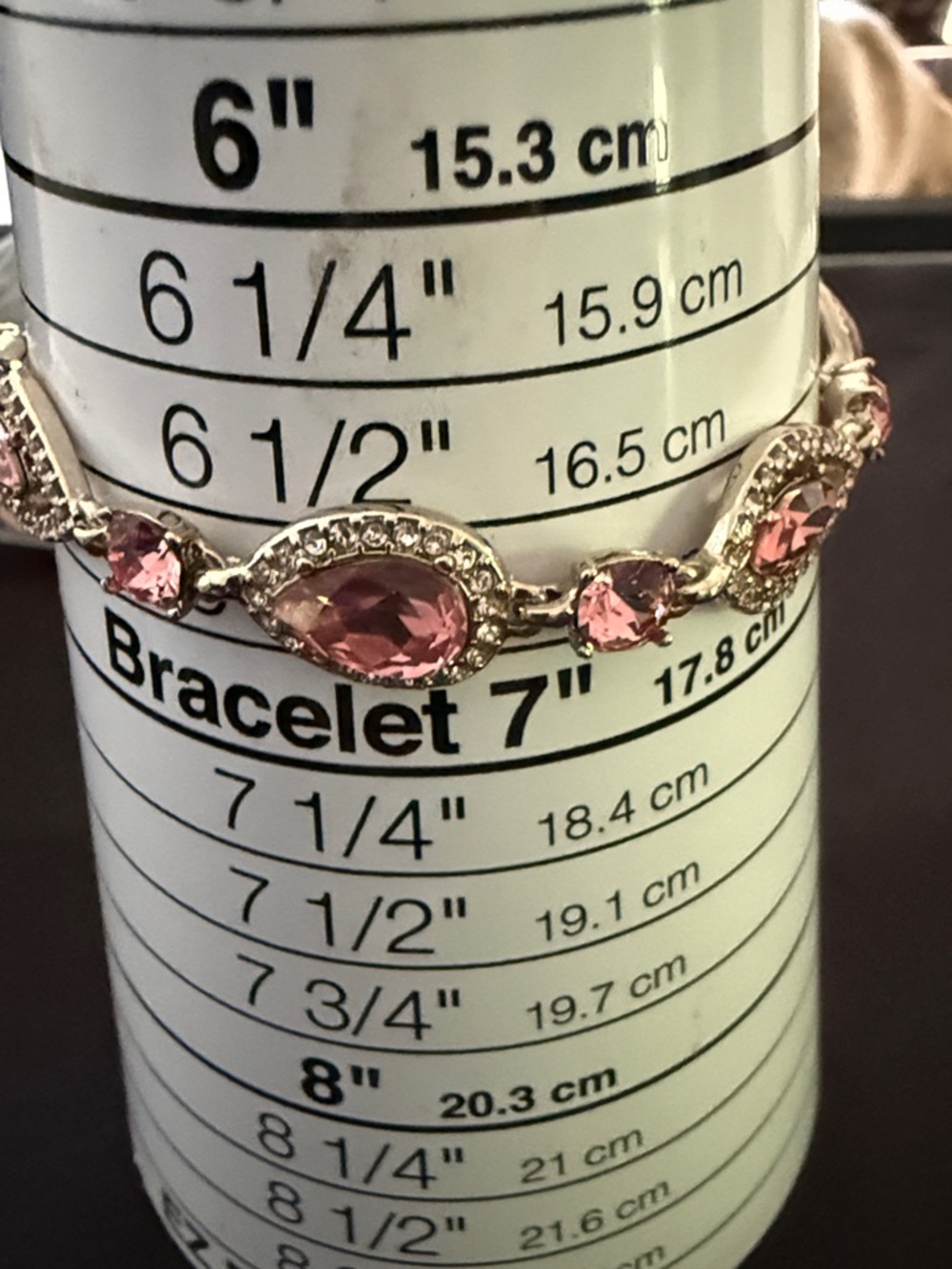Givenchy Pink Crystal Pavé Link Bracelet - Picture 2 of 2